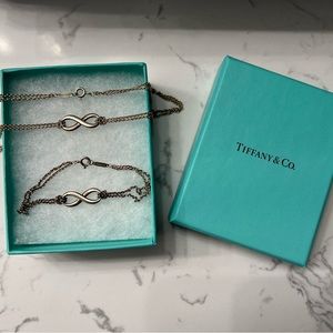 Tiffany & Co. infinity necklace and bracelet